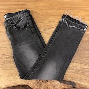 Flying Monkey Mid-rise, Straight Leg Jeans in a Grey Wash
